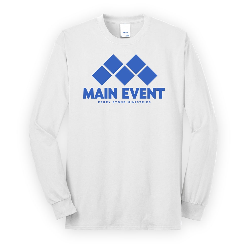 Main Event White Long Sleeve T-Shirt (TS-21ME) - Image 2